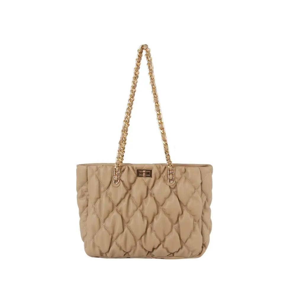 Quilted Chain Tote Bag