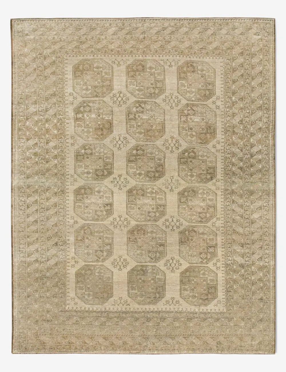 Warm Rich Striking Turkish Inspired Hand Knotted Wool Area Rug