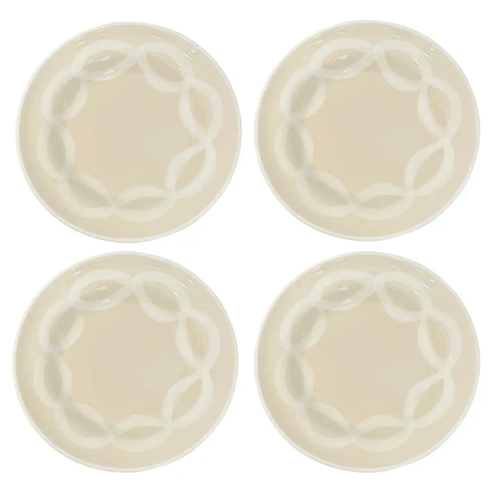 Hand-Painted Botanical-Motif Stoneware Pasta Bowl