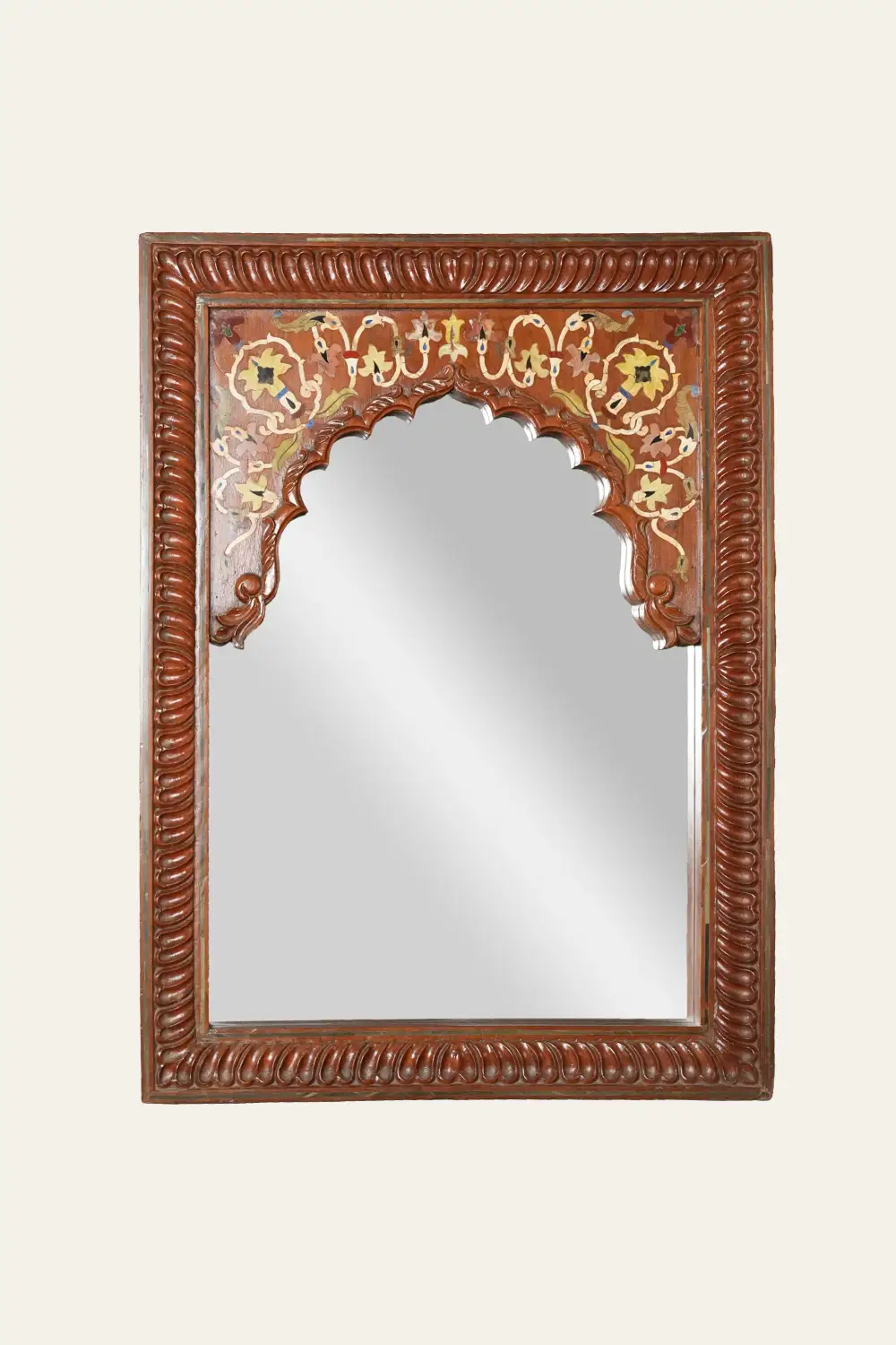 Hand Painted Wooden Wall Mirror