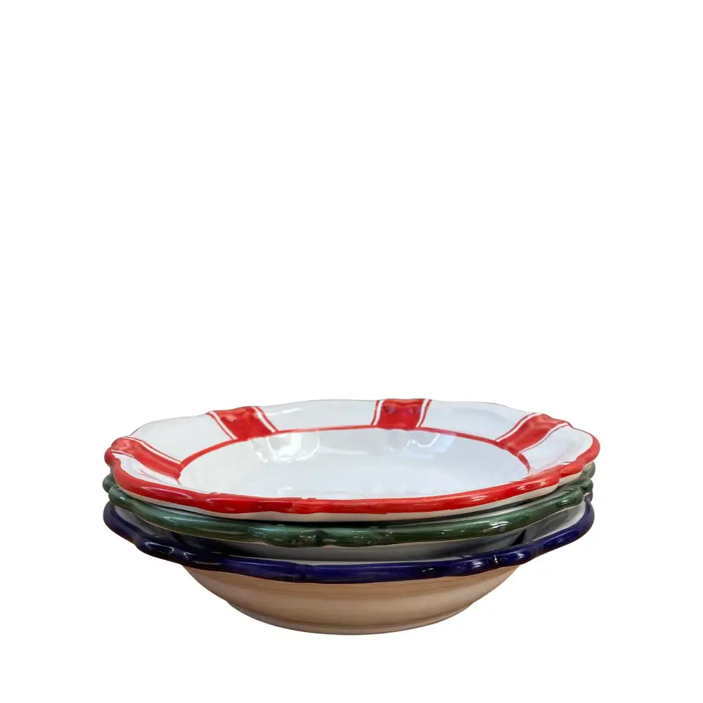 Parasol-Inspired Ceramic Pasta Bowl