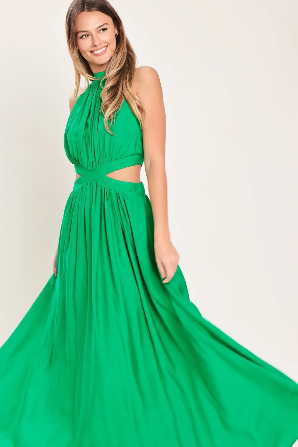 Halter Cotton Maxi Dress