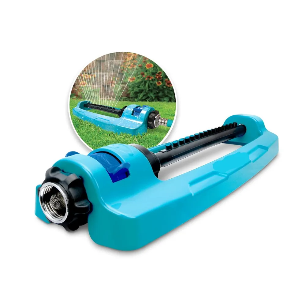 Metal Adjustable Gear Drive Oscillating Lawn Sprinkler 3600 Sq Ft