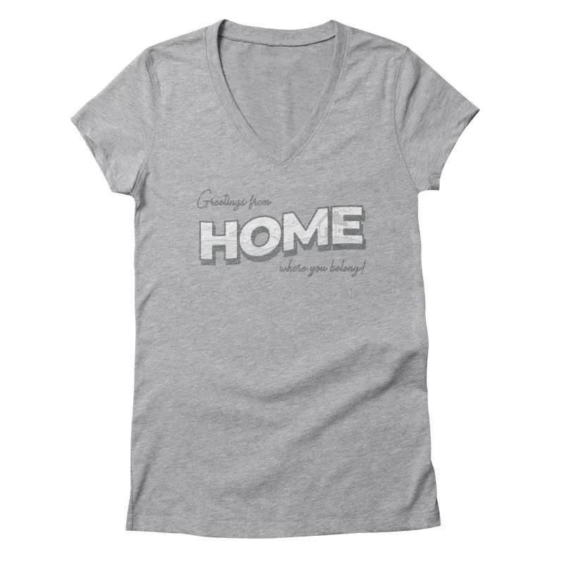 Greetings From Home V-Neck Tee