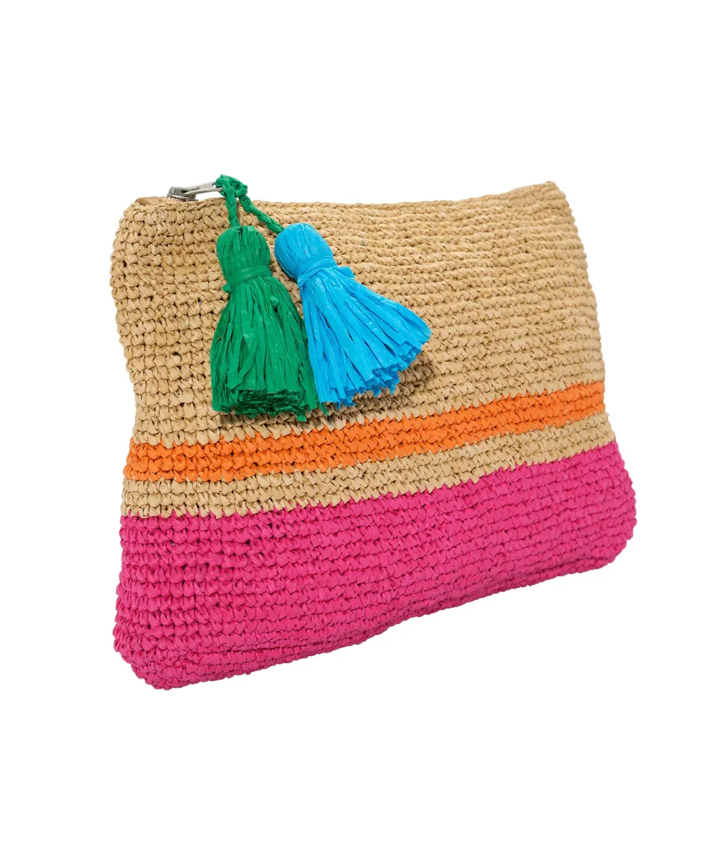 Vacation Essential Tropic Stripe Clutch