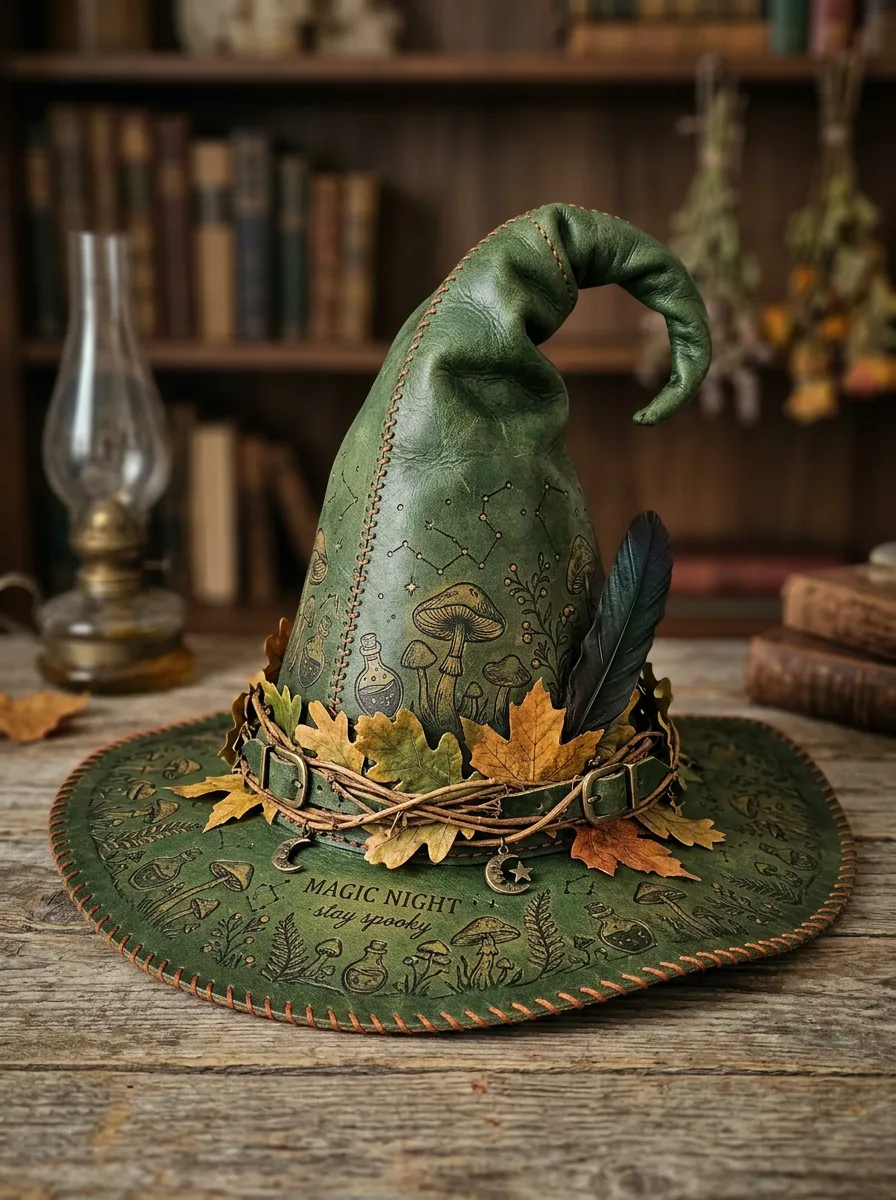 Whimsical Mushroom Halloween Witch Hat