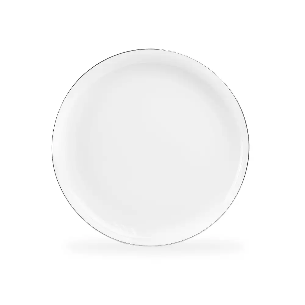 Classic Metallic-Rimmed Bone China Dessert Plate