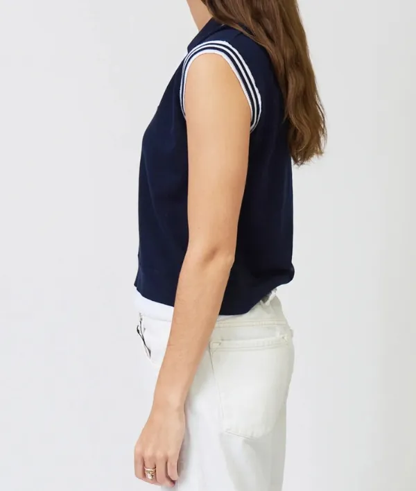 Sheer Double Layer Twofer Polo