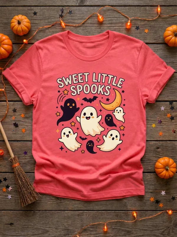 Cute-Spooky Ghost Sweet-Spooks Halloween Graphic T-Shirt