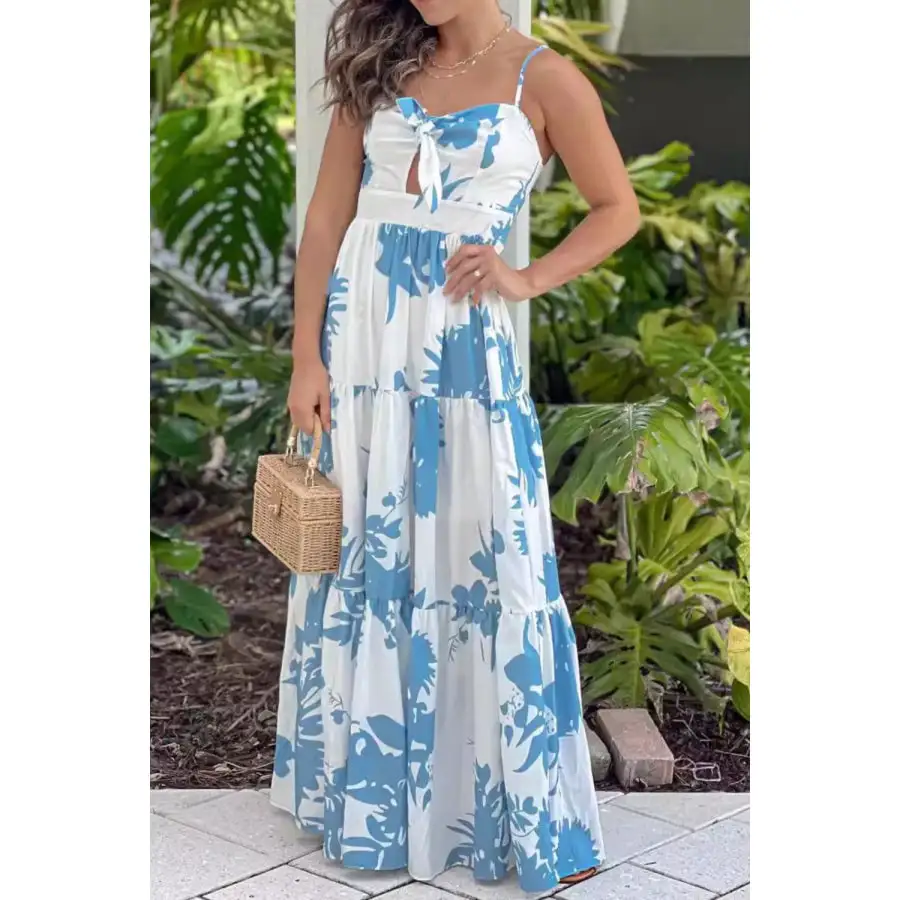 Cut Out Sweetheart Neck Maxi Dress