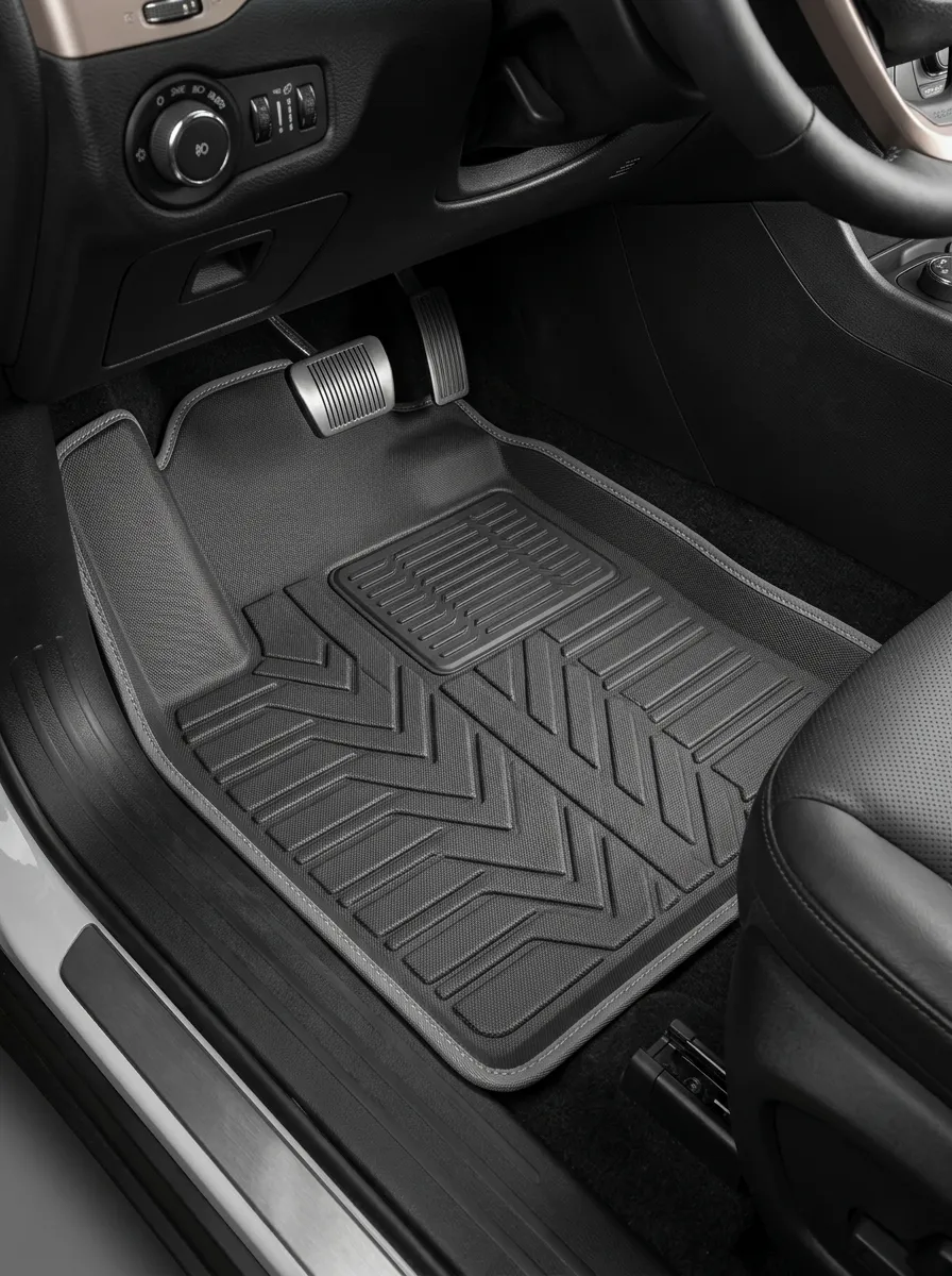 Chevron Pattern All-Weather Vehicle Floor Mat