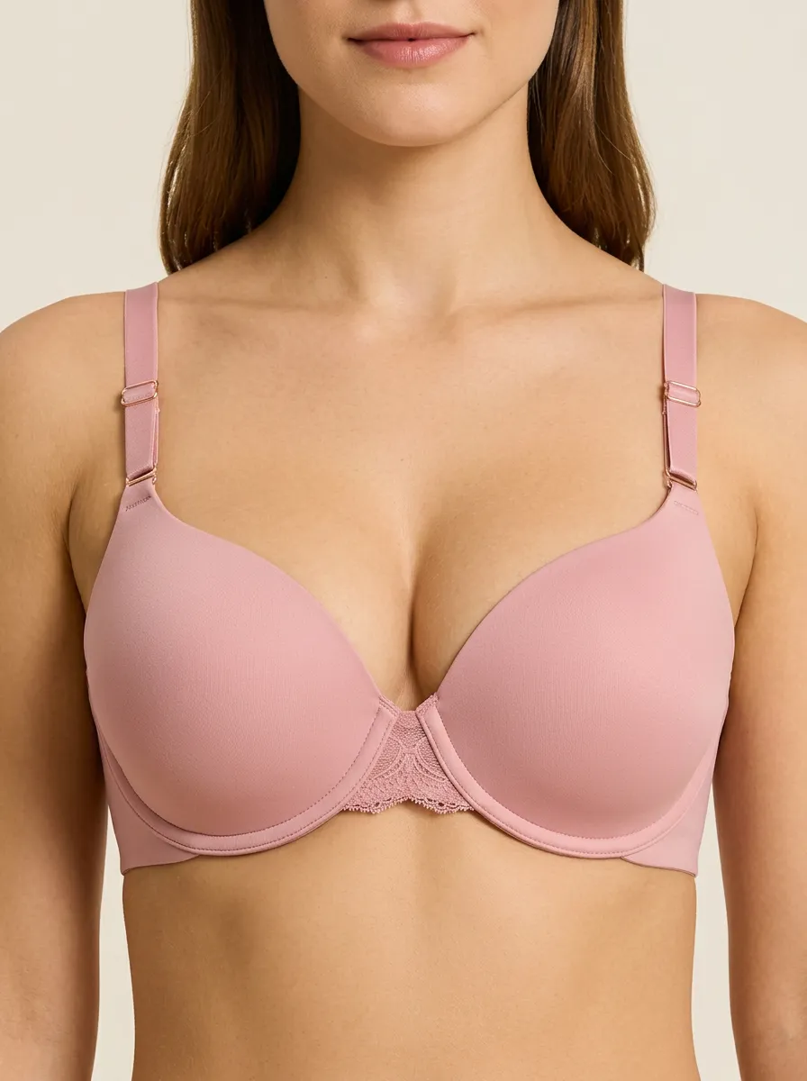 Comfort Underwire Lace Trim Detail Silhouette Women's Bra