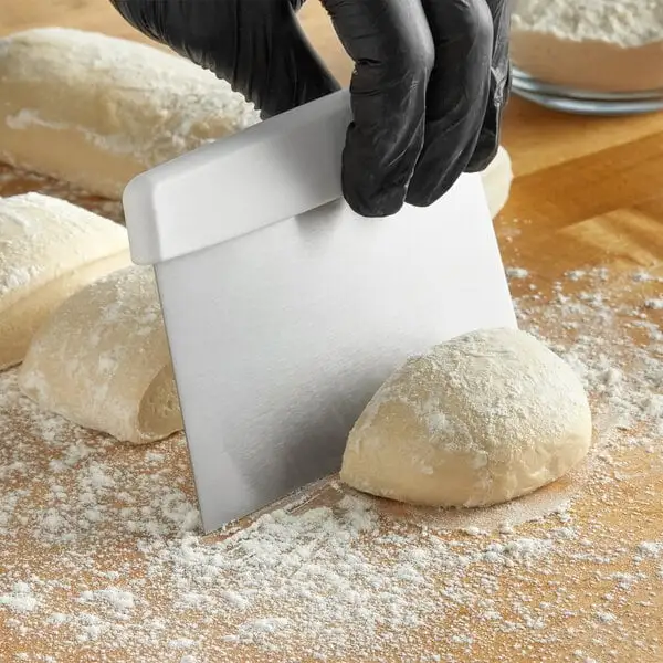 Space-Saving Stainless Steel Dough Cutter Bench Scraper with Plastic Handle