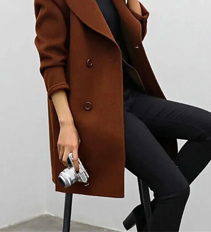 Long Double Breasted Winter Coat