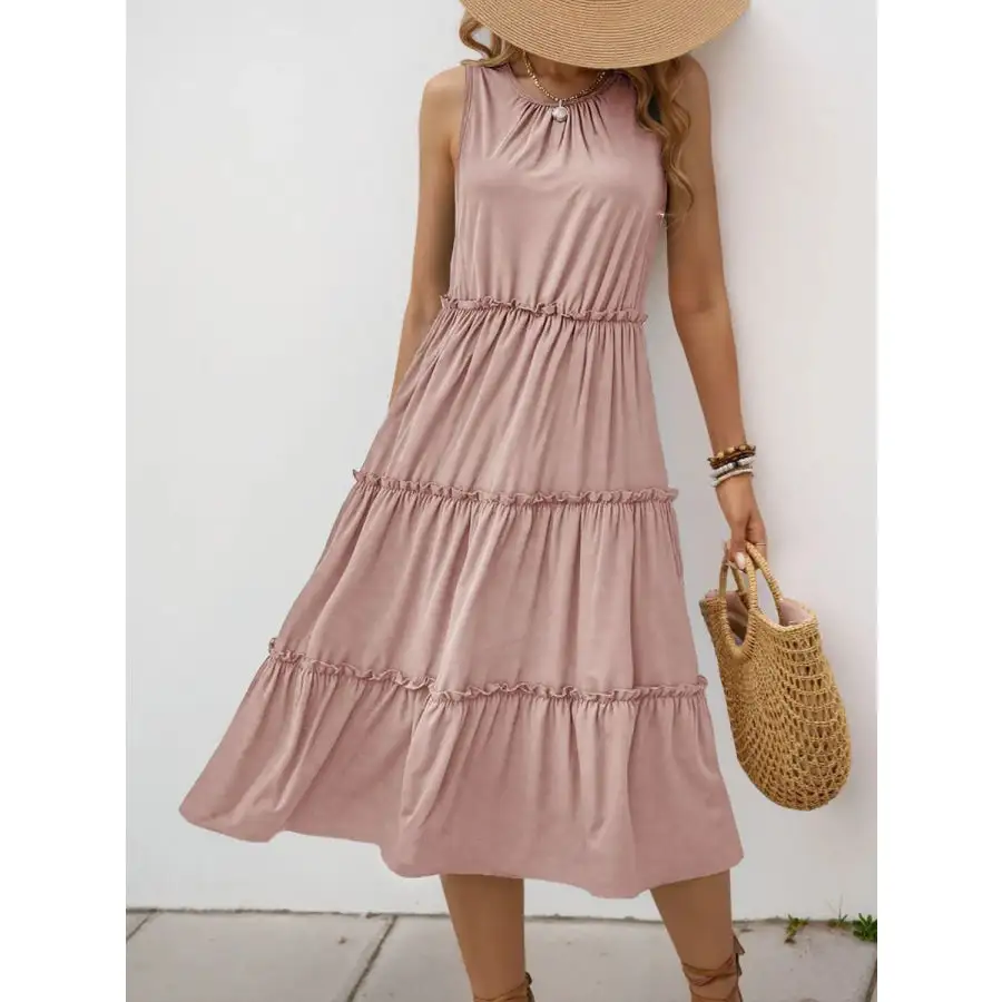 Frill Tiered Midi Dress