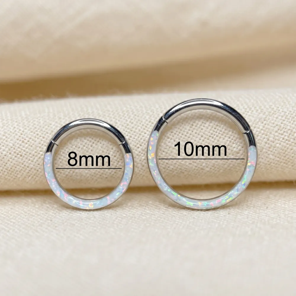 Contemporary Surgical-Steel Hinged Hoop Ring