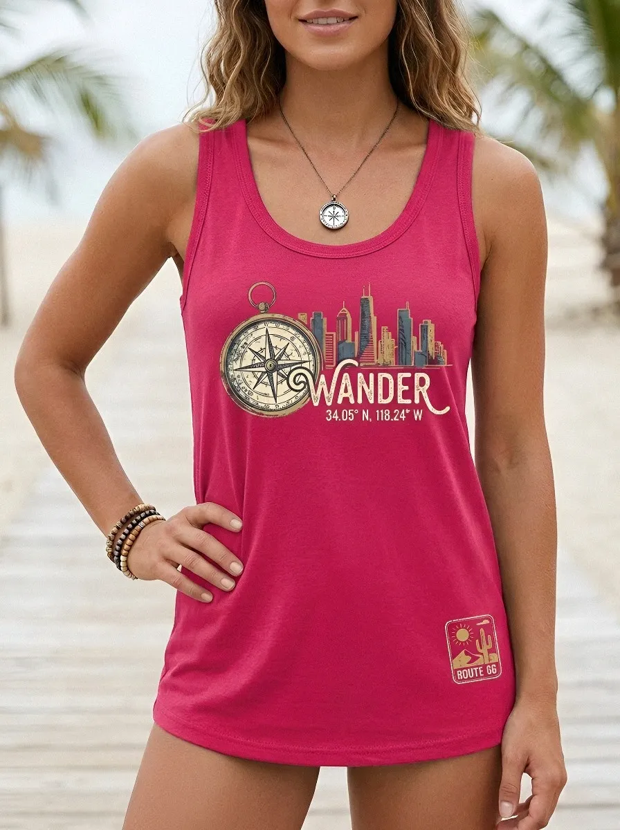 Travel Wander Compass Tank Top