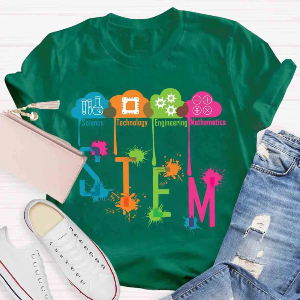 Color Splash Ink Teacher T-Shirt