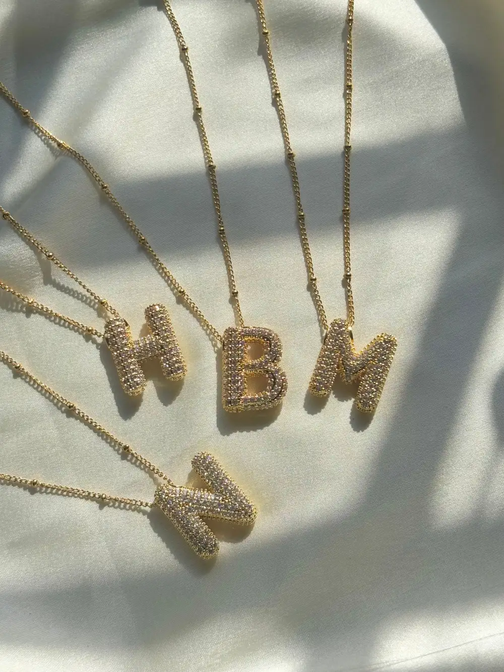 Studded Initial Necklace