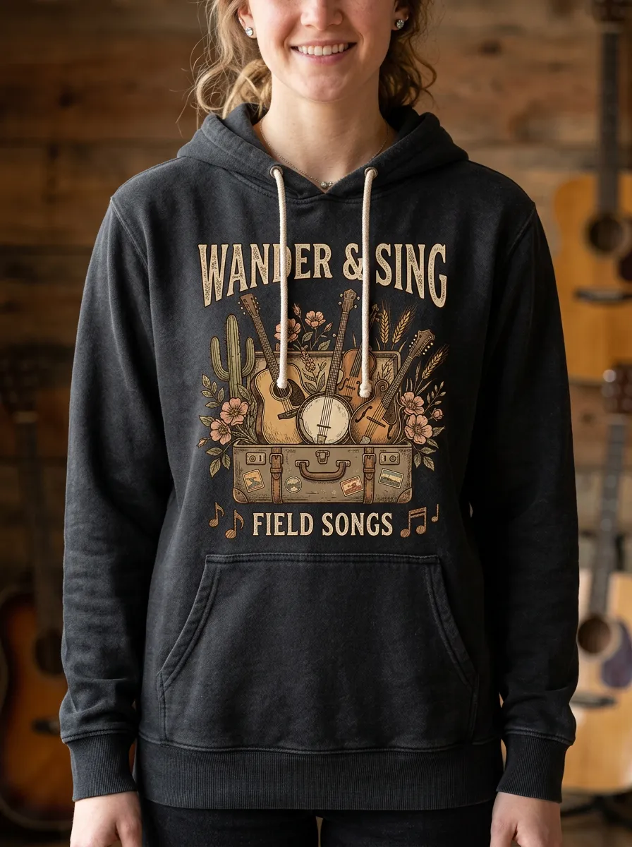 Banjo Country Music Graphic Hoodie
