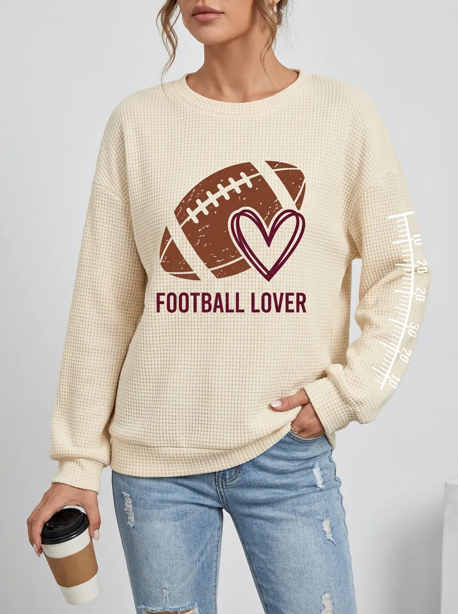 Football Graphic Casual Hoodie