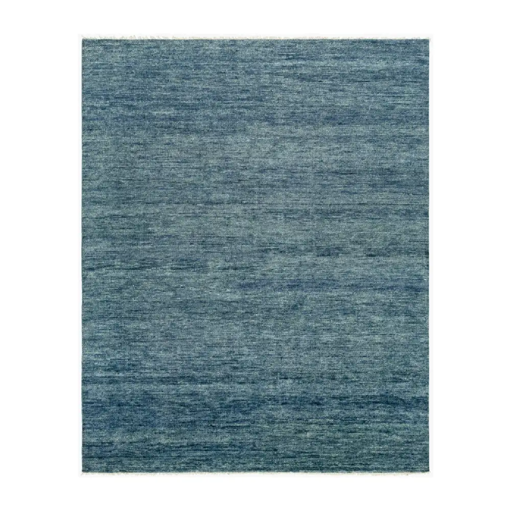 Hand-Knotted Wool Fringed Carpet