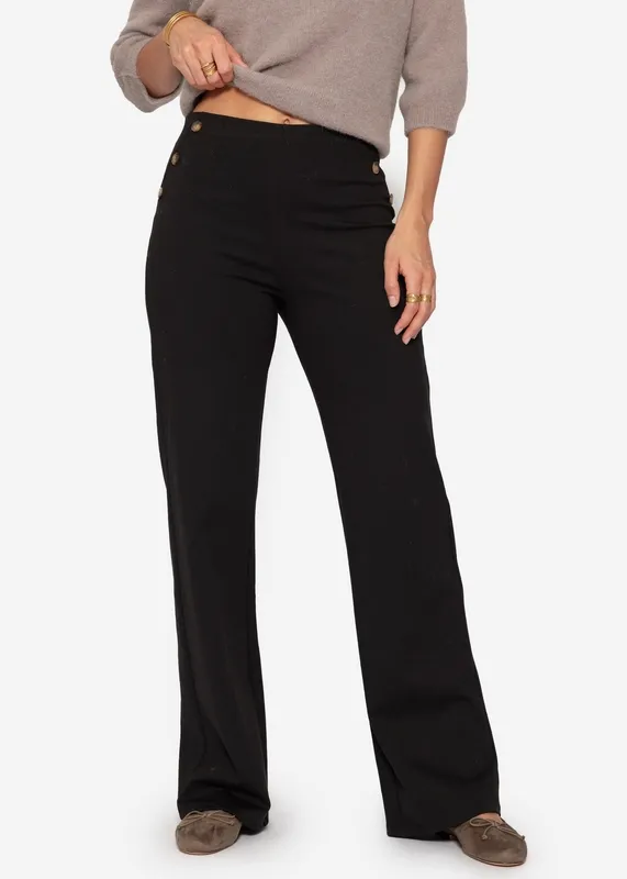 Black Button Everyday Pants