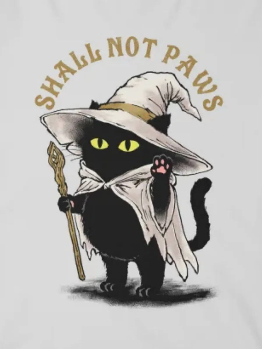 Retro Wizard Cat Graphic T-Shirt