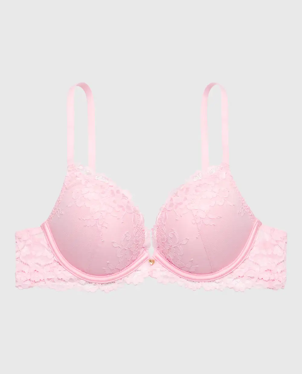 Refined Up Cup Plunge Bra With Romantic Lace