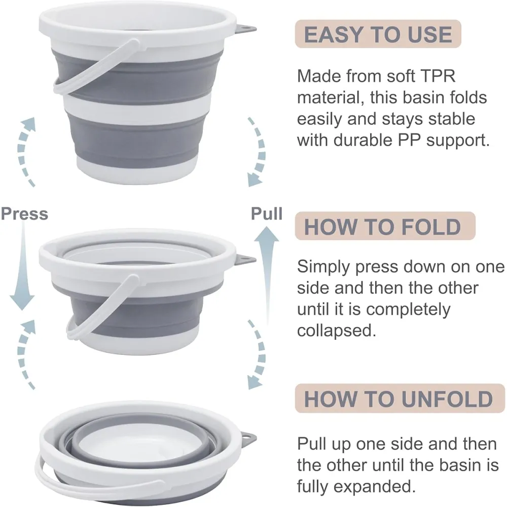 Foldable Silicone Cleaning Bucket