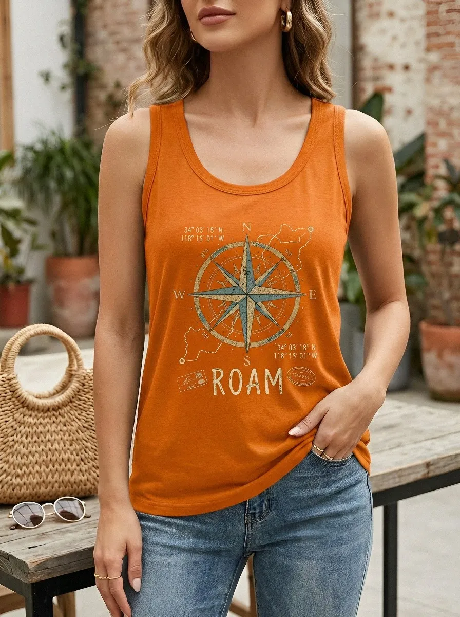 Travel Adventure Compass Tank Top Classic