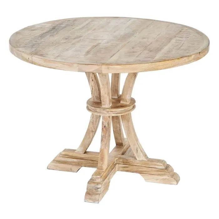 Round Mango Wood Dining Table
