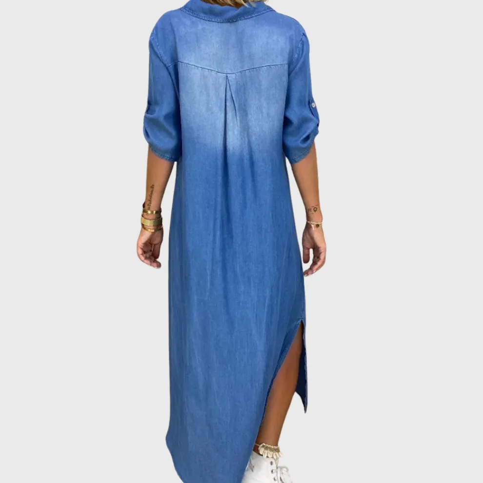 Denim Flowing Relaxed Casual Dress