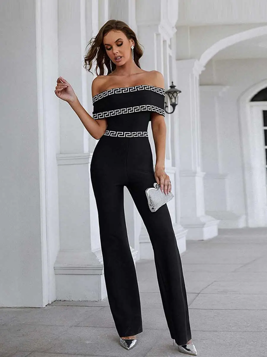 Tatiana One Shoulder Bandage Jumpsuit