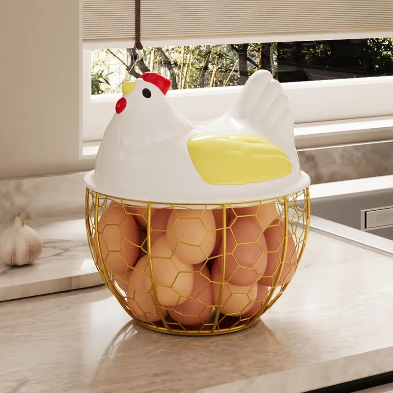 Hen-Shaped Egg Storage Basket