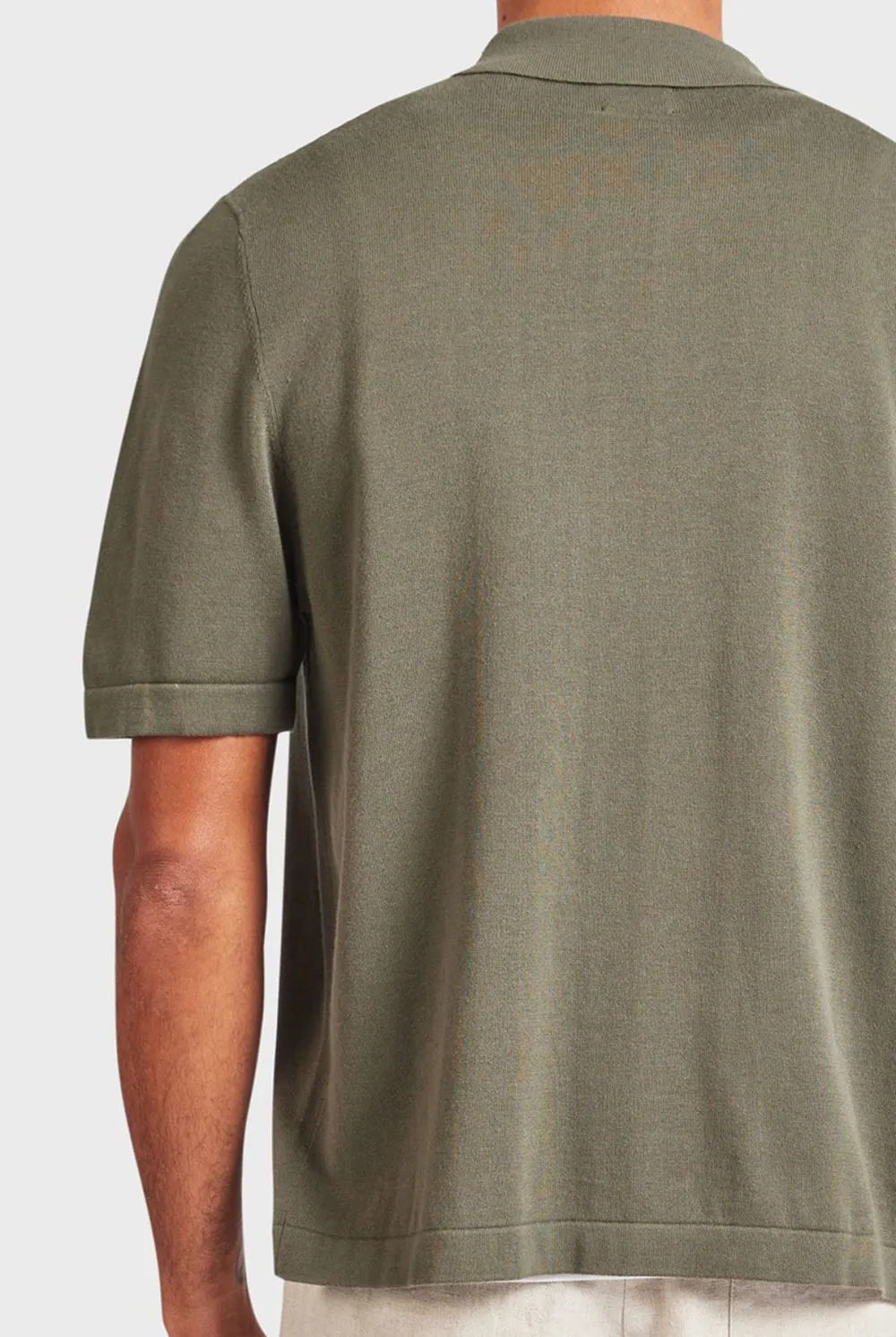 Minimalist Paneled Short Sleeve Linen Shirt