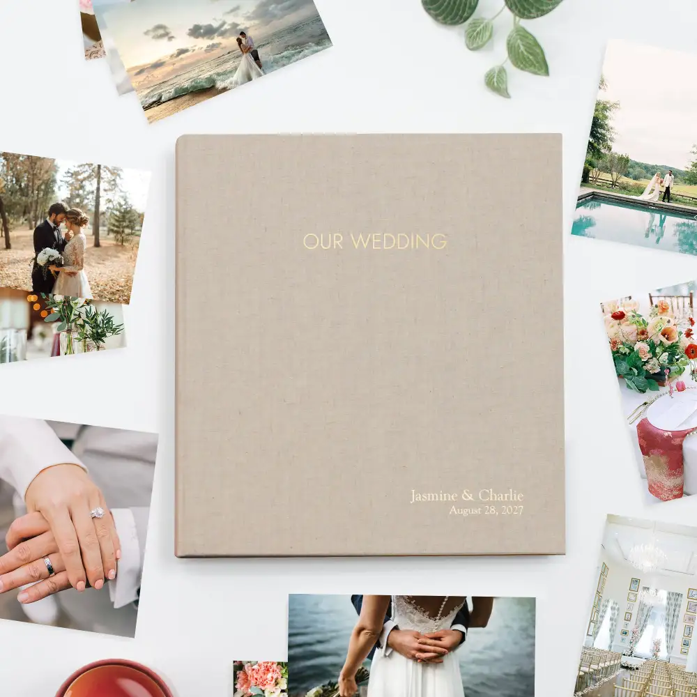 Linen Wedding Photo Binder