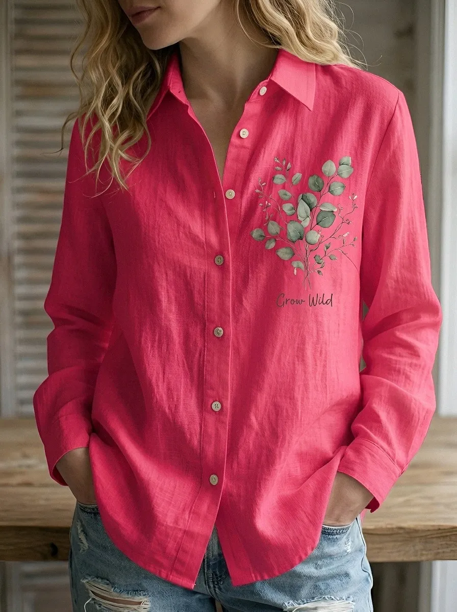 Nature Lover Eucalyptus Casual Shirt