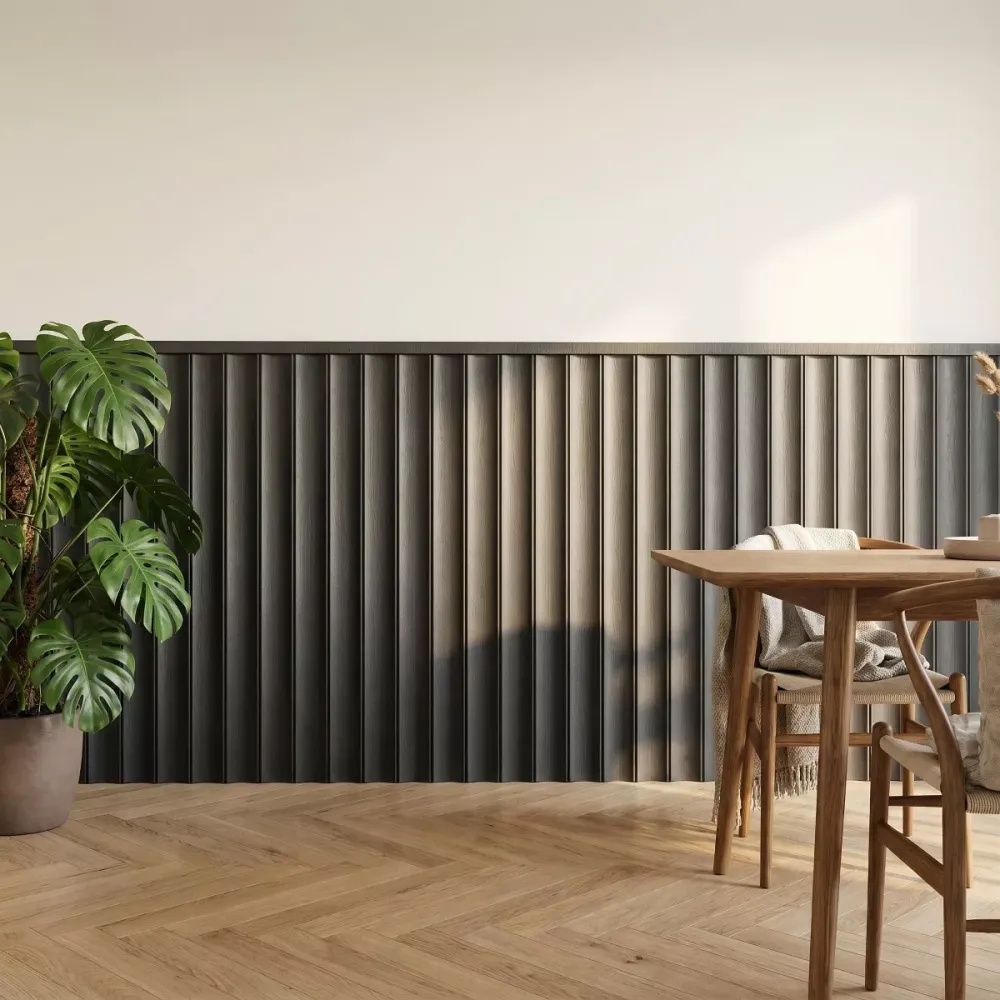 Fluted Wood-Look Accent Wall Panel Kit