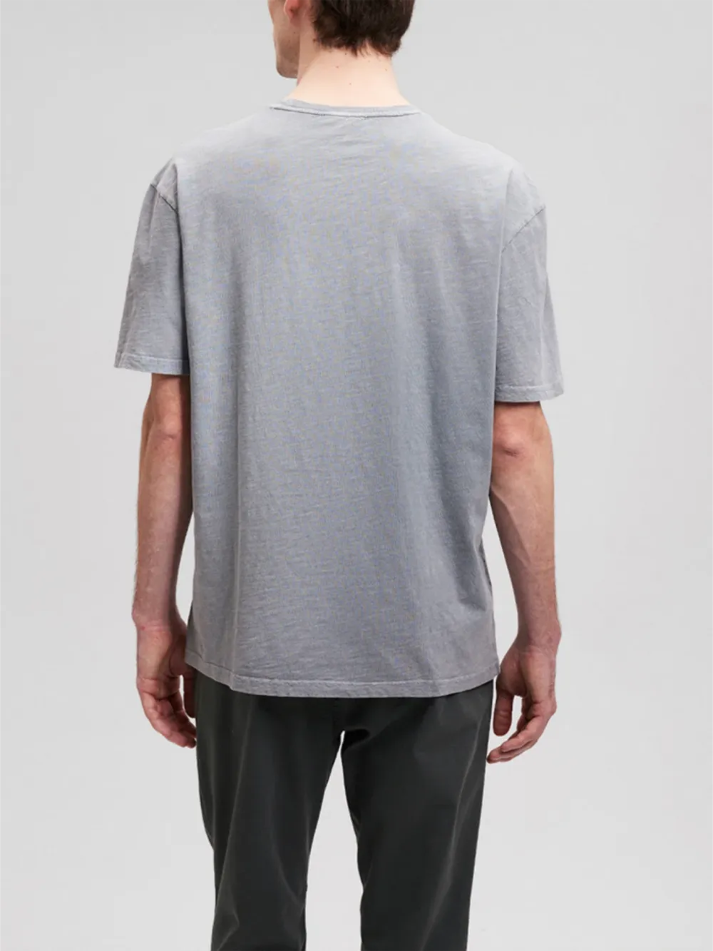 Solid Gray Short - Sleeve Casual Tee