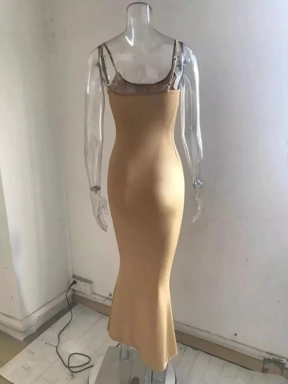 Spaghetti Strap Bodycon Maxi Dress