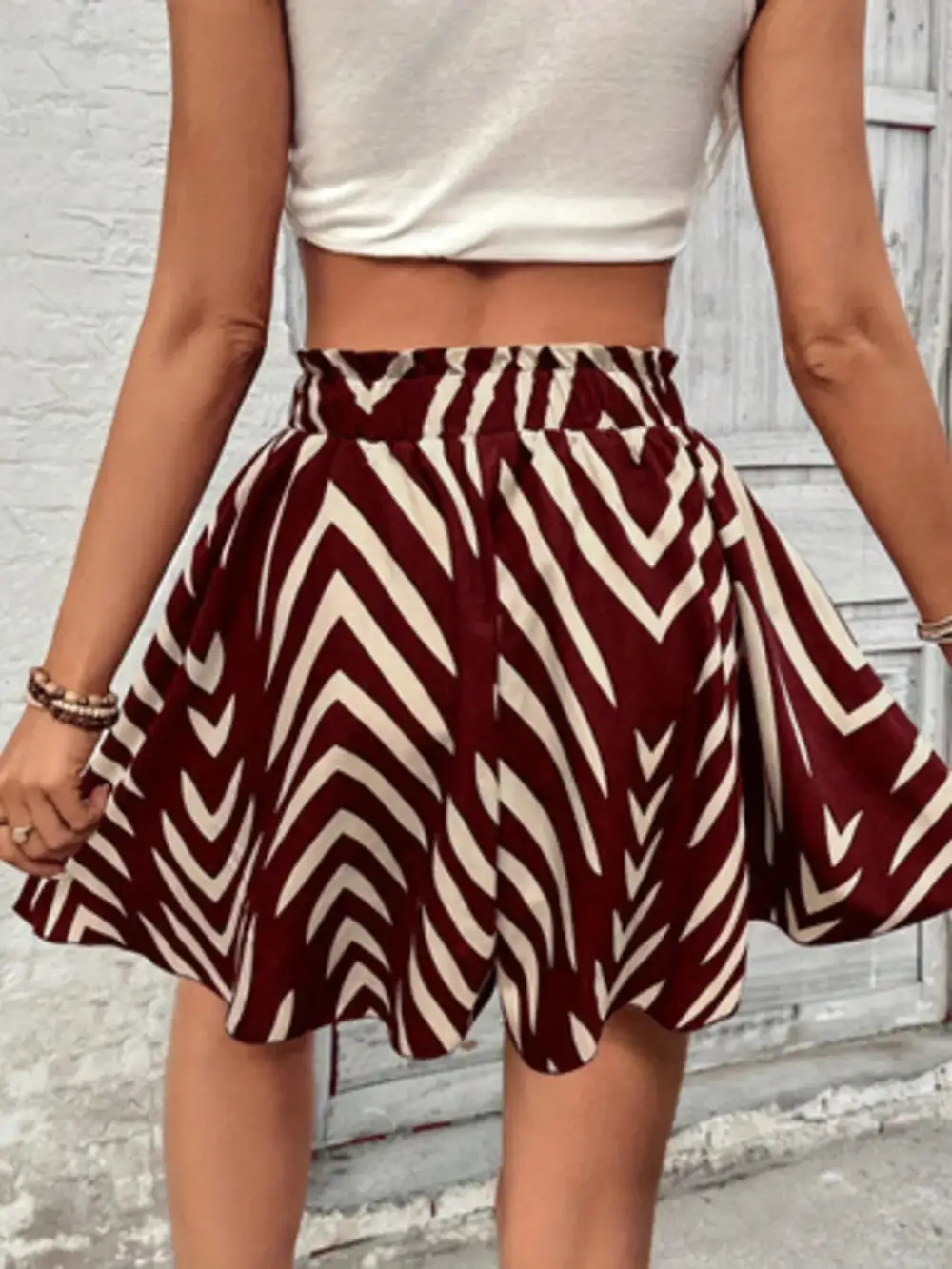 High-Waist Drawstring Shorts