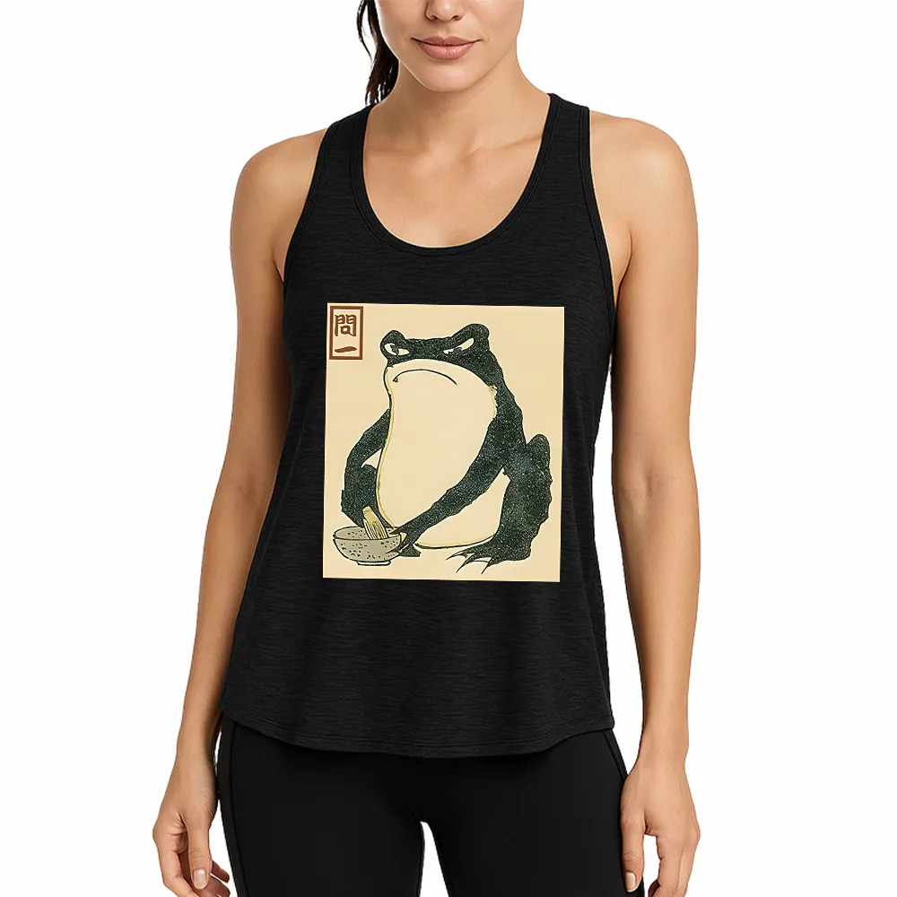 Woodblock Frog Athletic Tank