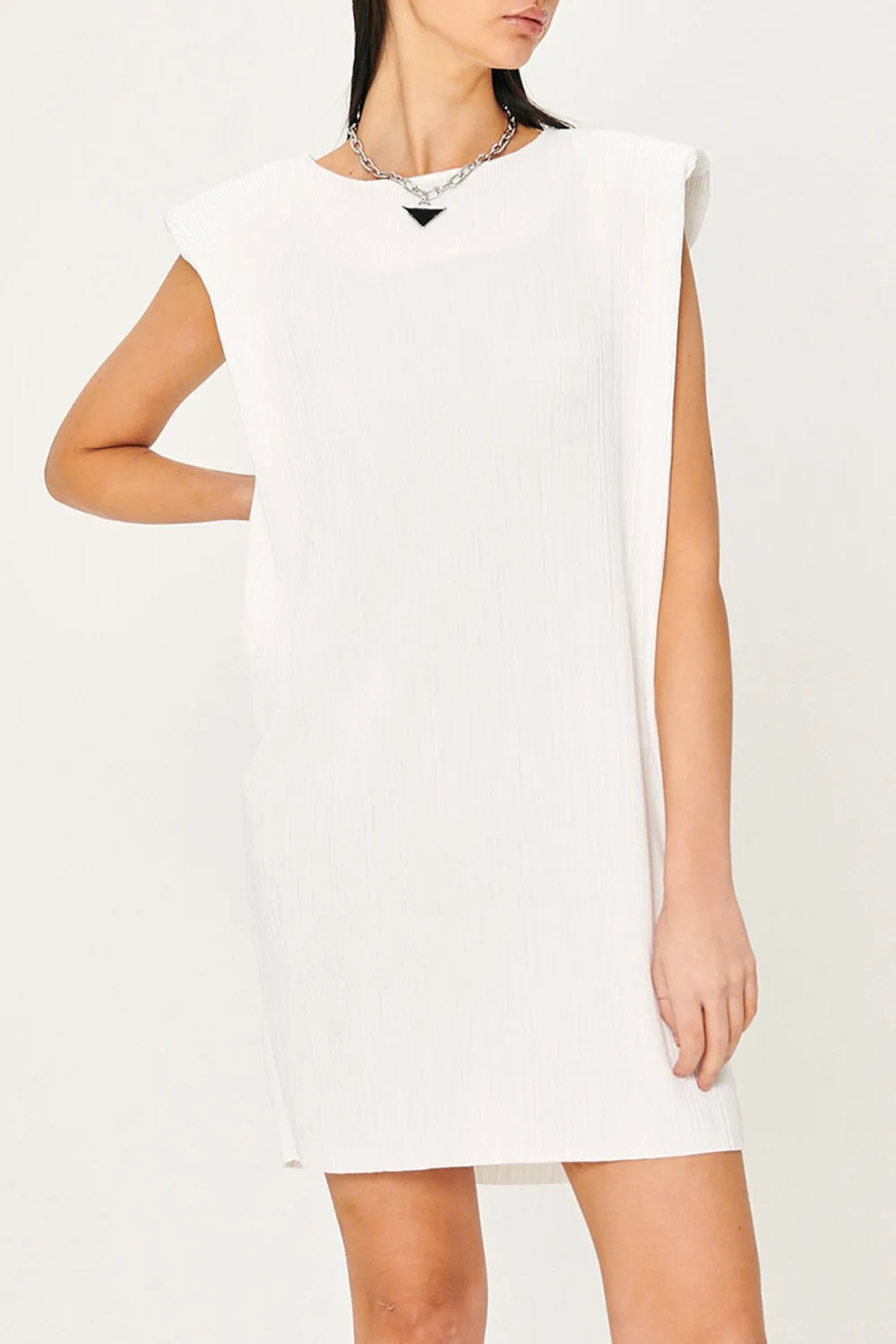 Sleeveless Plisse Dress