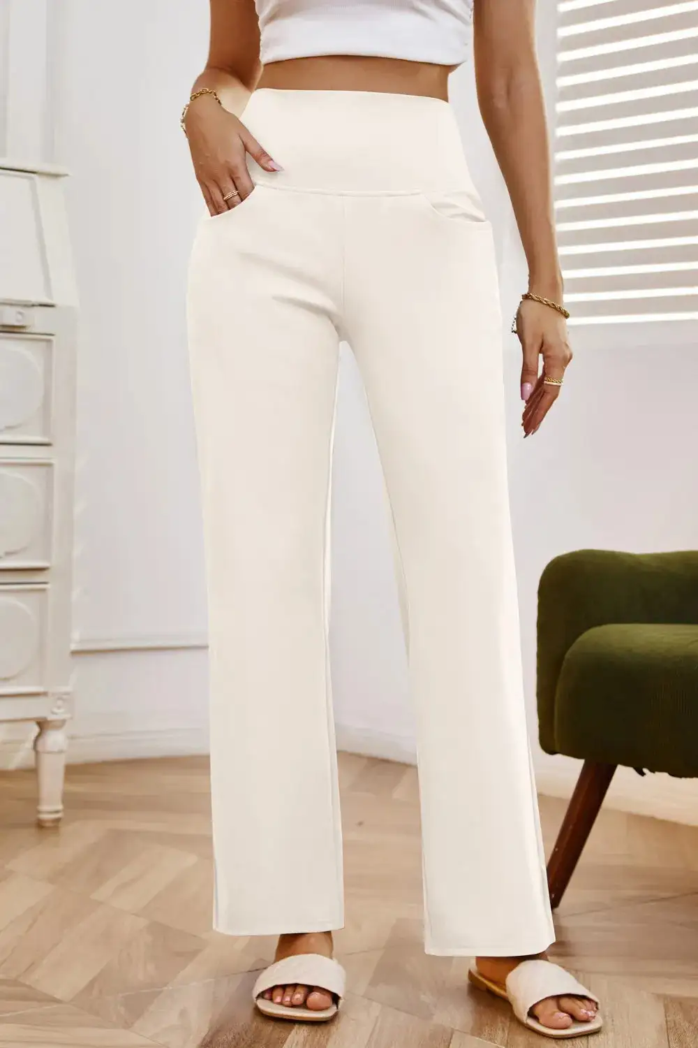 Modern High Waist Wide Leg Pants
