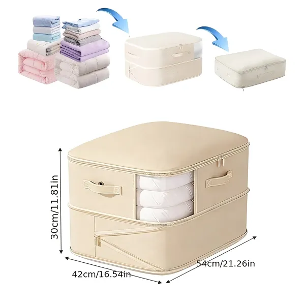 Space-Saving Bedding Storage Bin