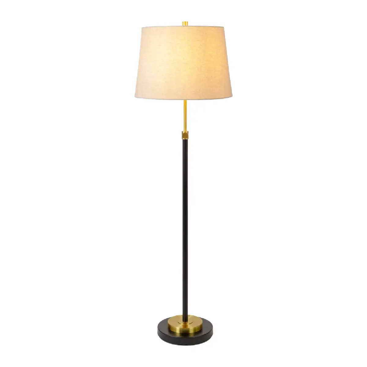 Refined Linen-Shade Floor Lamp