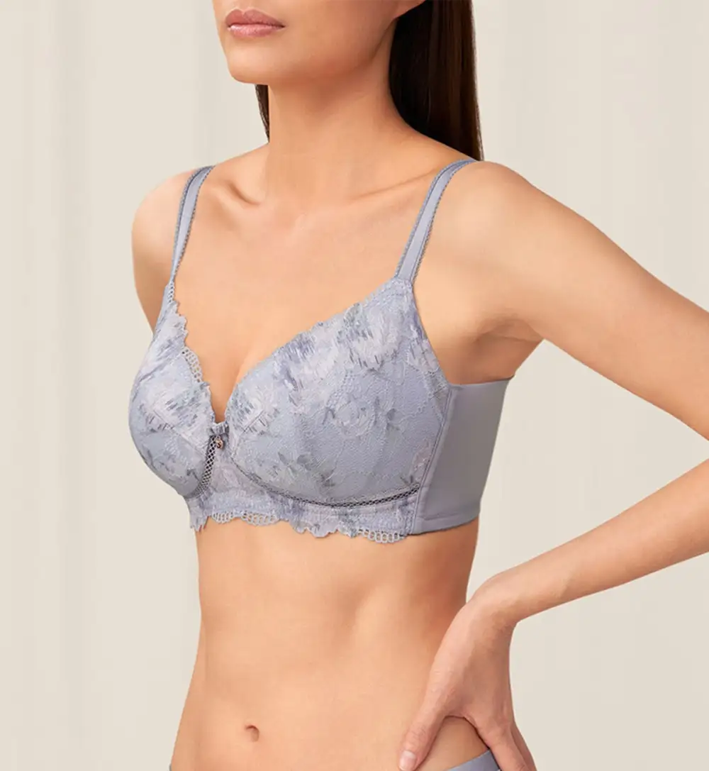 Women's Breathable-Feel Non-Wired Padded Lace Breathable Bra