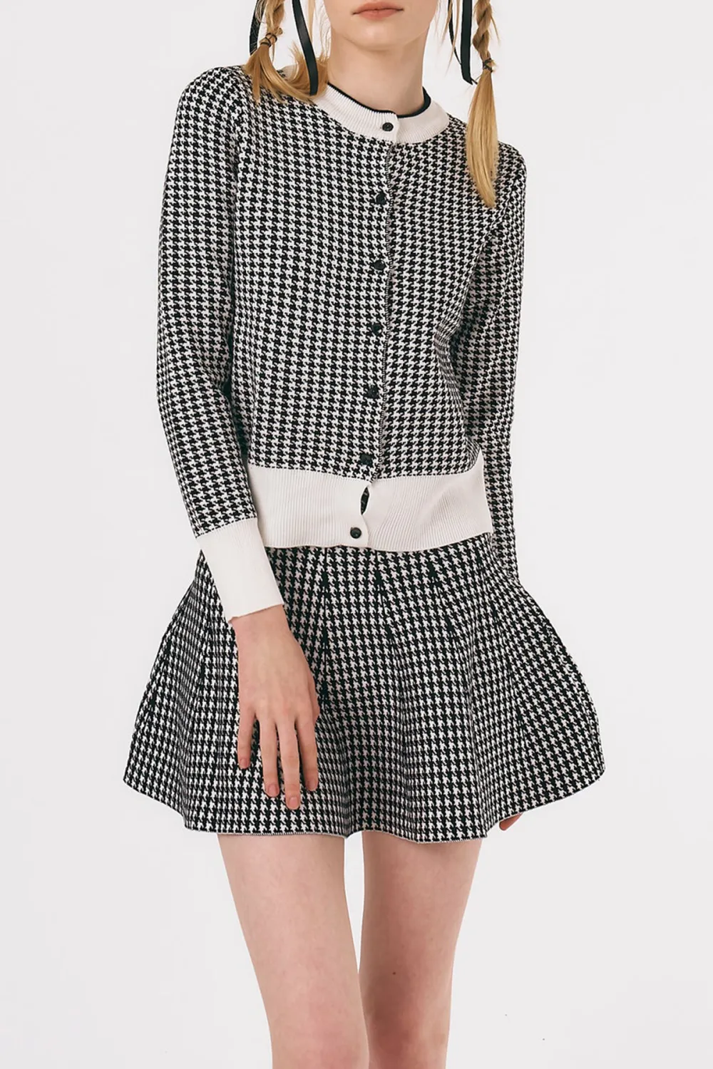 Hazel Knitted Cardi And Skirt Set