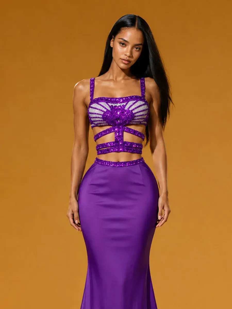 Seraphina Rhinestone Two Piece Set